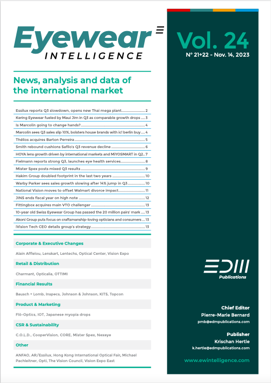 Eyewear Intelligence Vol 24 No 21+22 PDF Newsletter Eyewear