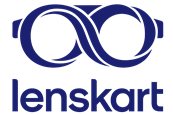 Lenskart Logo Vertical Blue