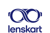 Lenskart Logo Vertical Blue