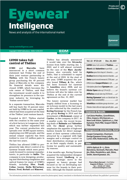 Eyewear Intelligence Newsletter: Vol 22 - | PDF Newsletter | Eyewear