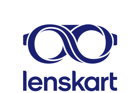 Lenskart Logo Vertical Blue