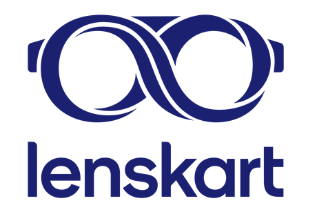 Lenskart Logo Vertical Blue
